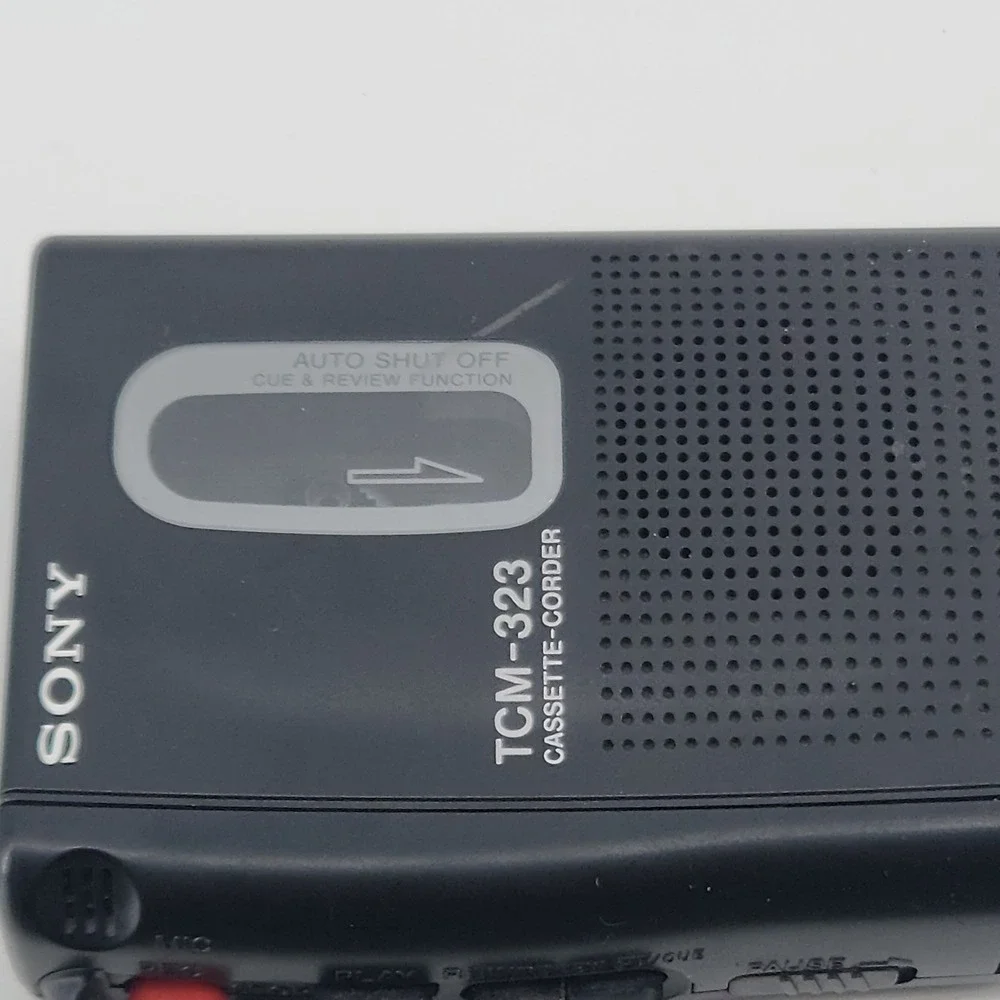 Sony TCM-323 Cassette-Corder Voice Recorder Tested Garbled Audio Parts